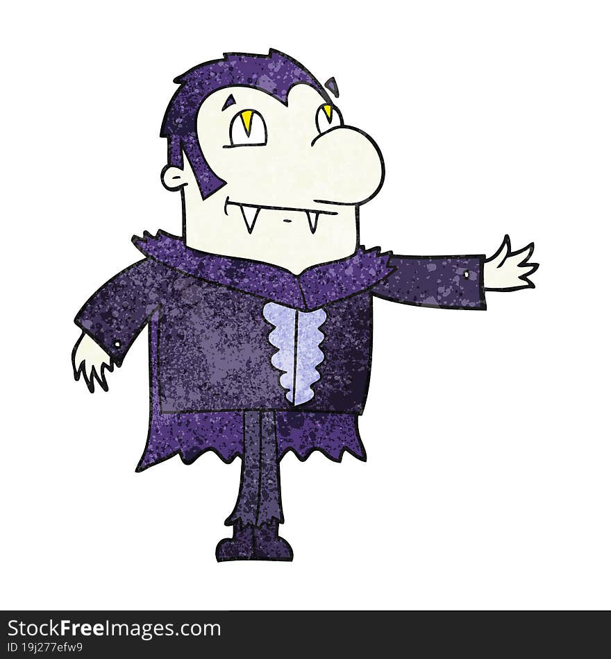 Textured Cartoon Vampire