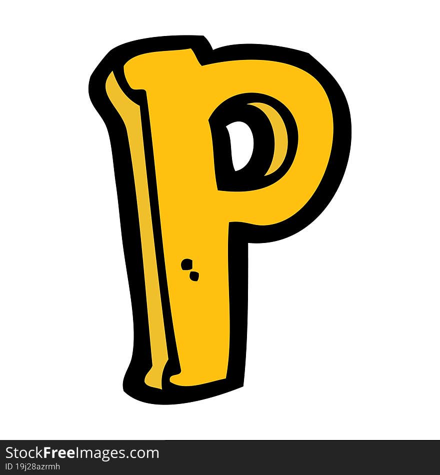 Cartoon Letter P