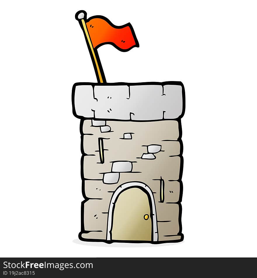 cartoon old castle tower