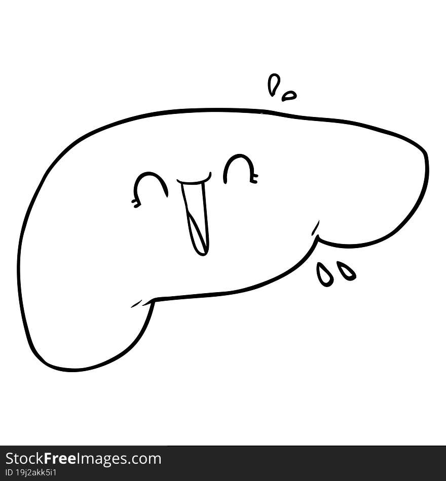 cartoon liver. cartoon liver