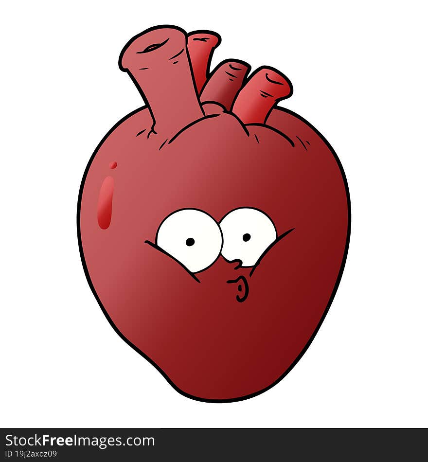 cartoon confused heart. cartoon confused heart