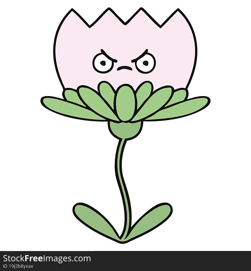 cute cartoon of a flower. cute cartoon of a flower