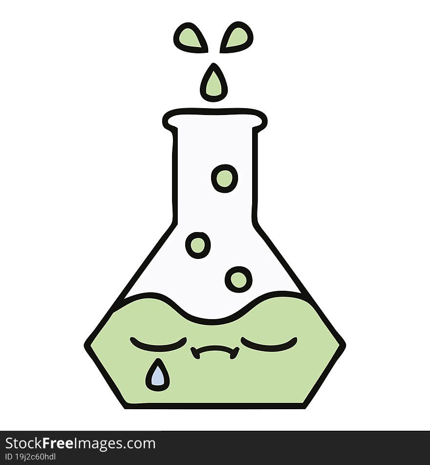 Cute Cartoon Science Beaker