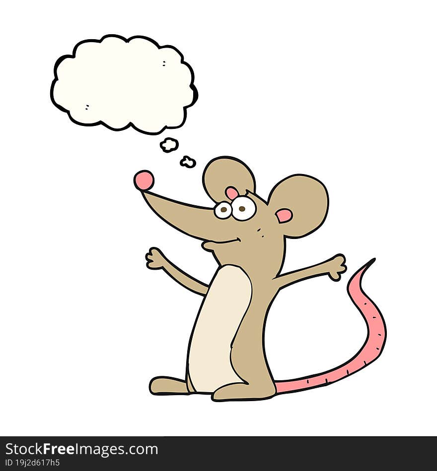 Thought Bubble Cartoon Mouse