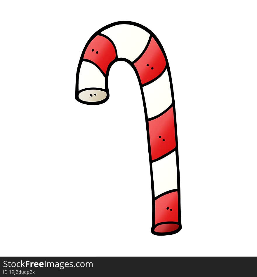 cartoon doodle xmas candy cane