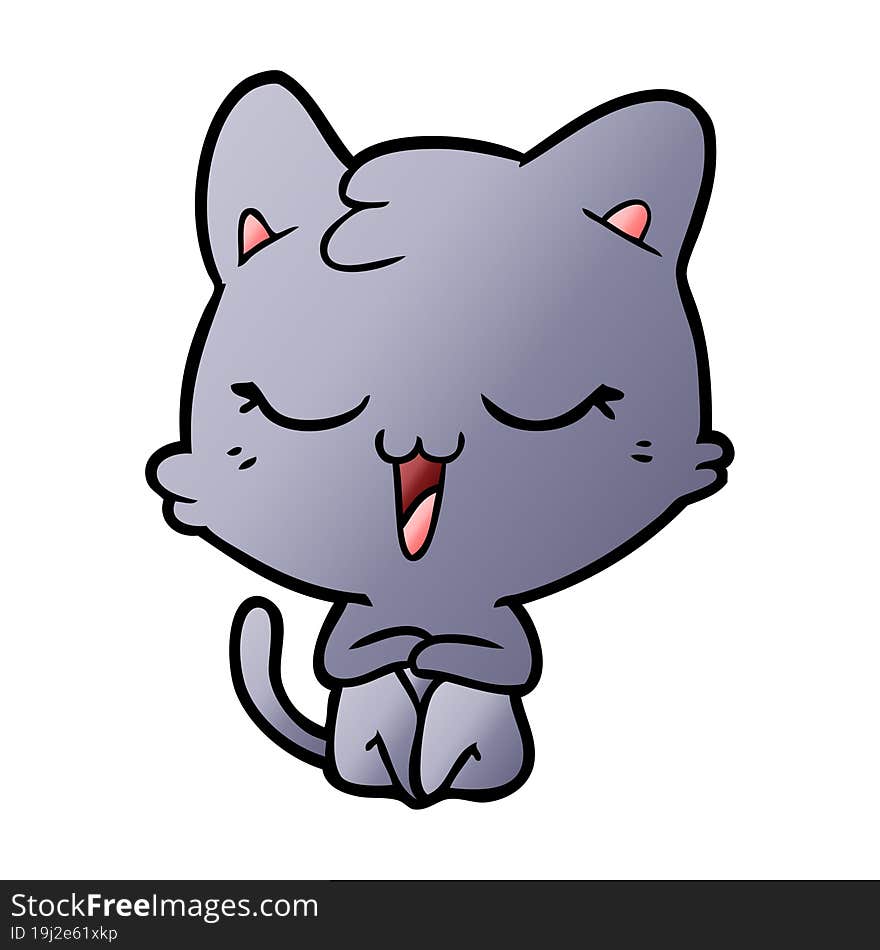 happy cartoon cat. happy cartoon cat