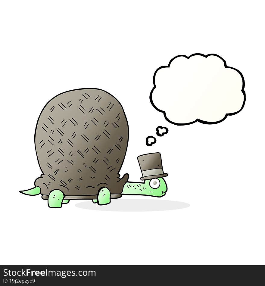 Thought Bubble Cartoon Tortoise