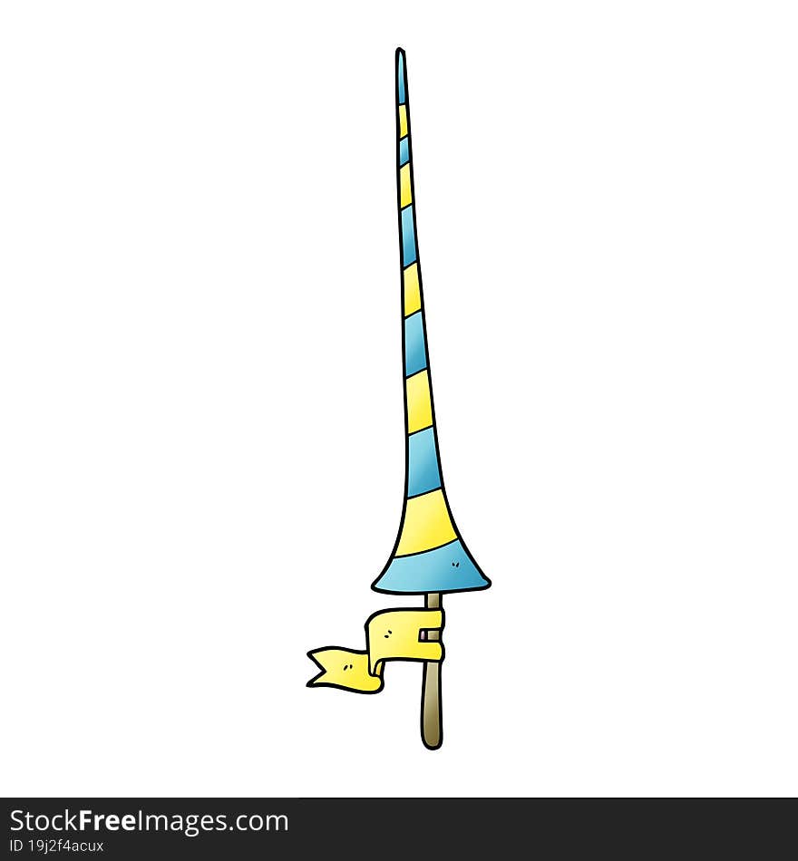 cartoon doodle medieval lance