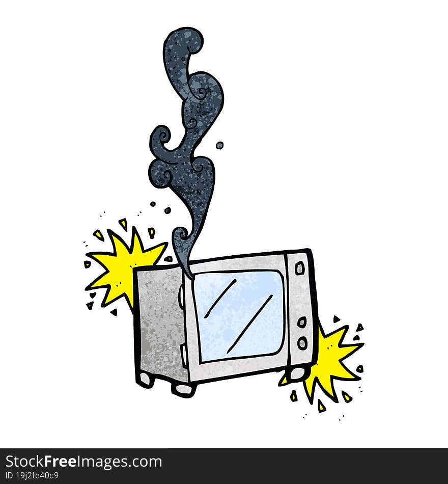 cartoon exploding microwave