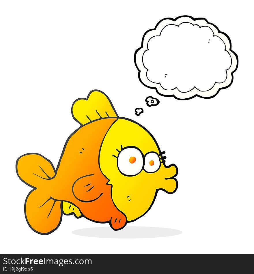 Funny Thought Bubble Cartoon Fish