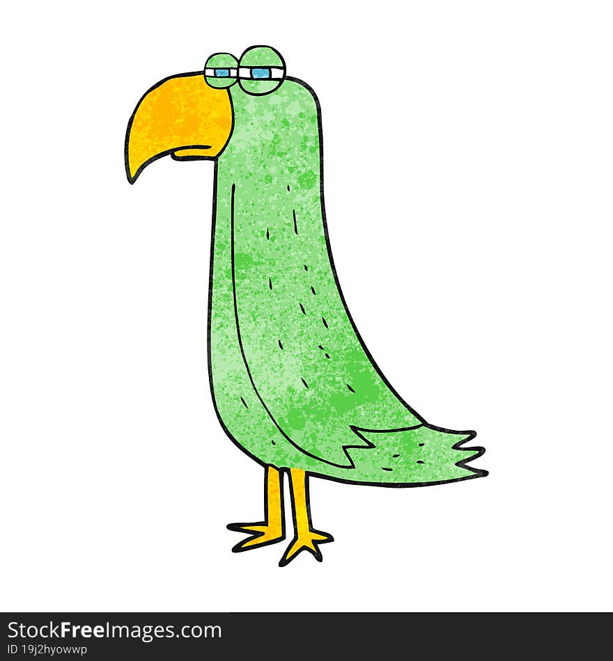 textured cartoon parrot