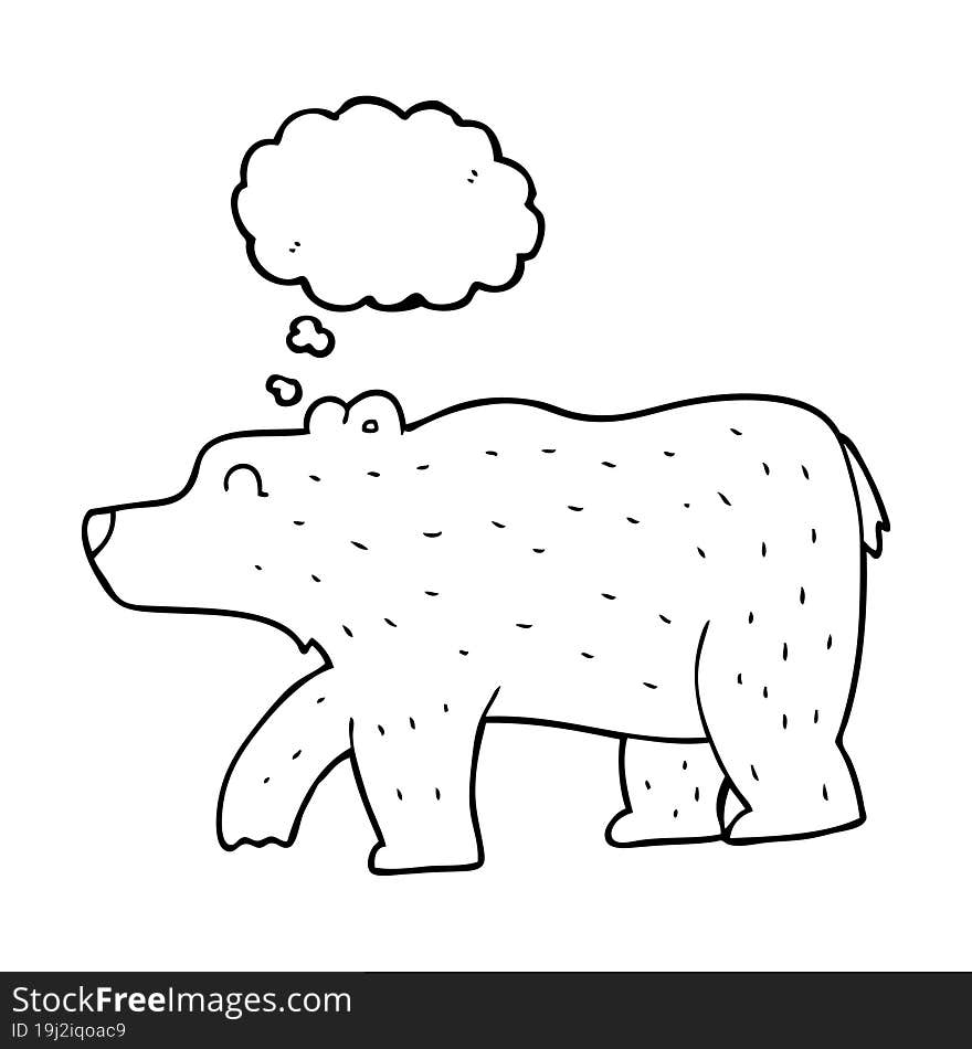 thought bubble cartoon bear