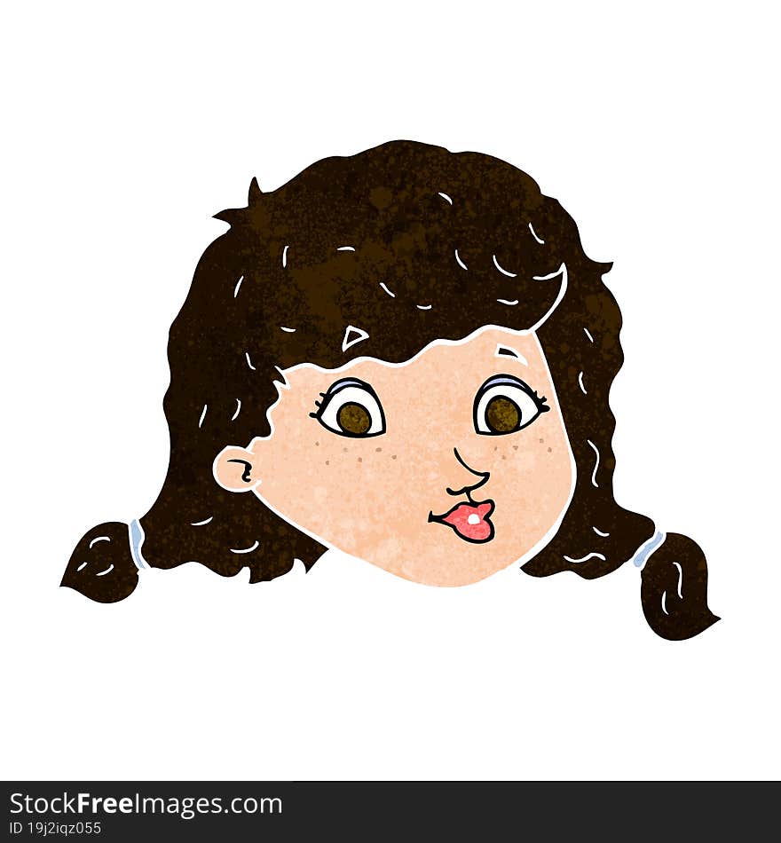 cartoon pretty female;face