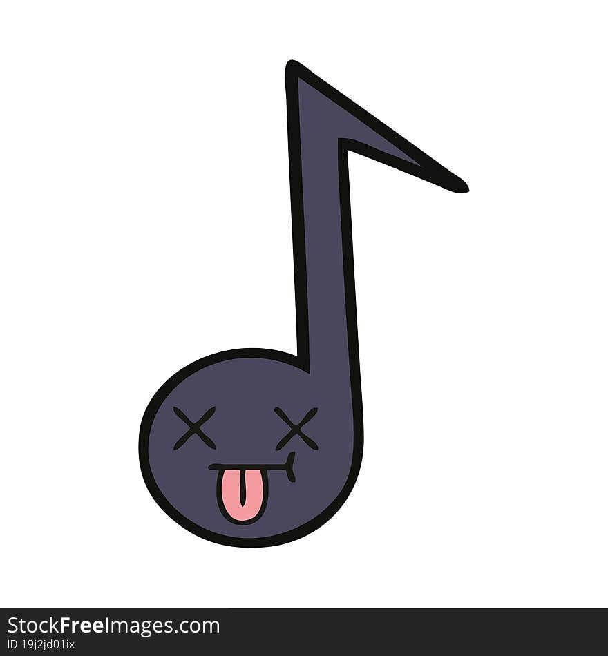 Cute Cartoon Musical Note