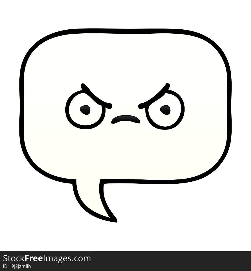 gradient shaded cartoon speech bubble