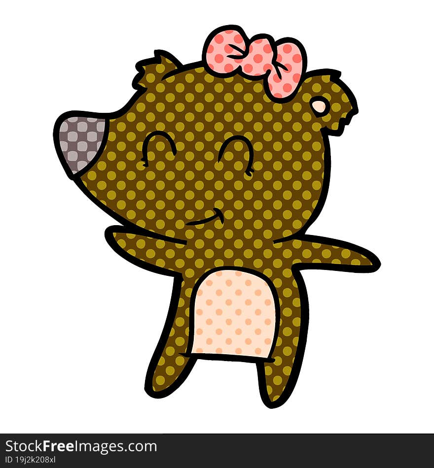 female bear cartoon. female bear cartoon