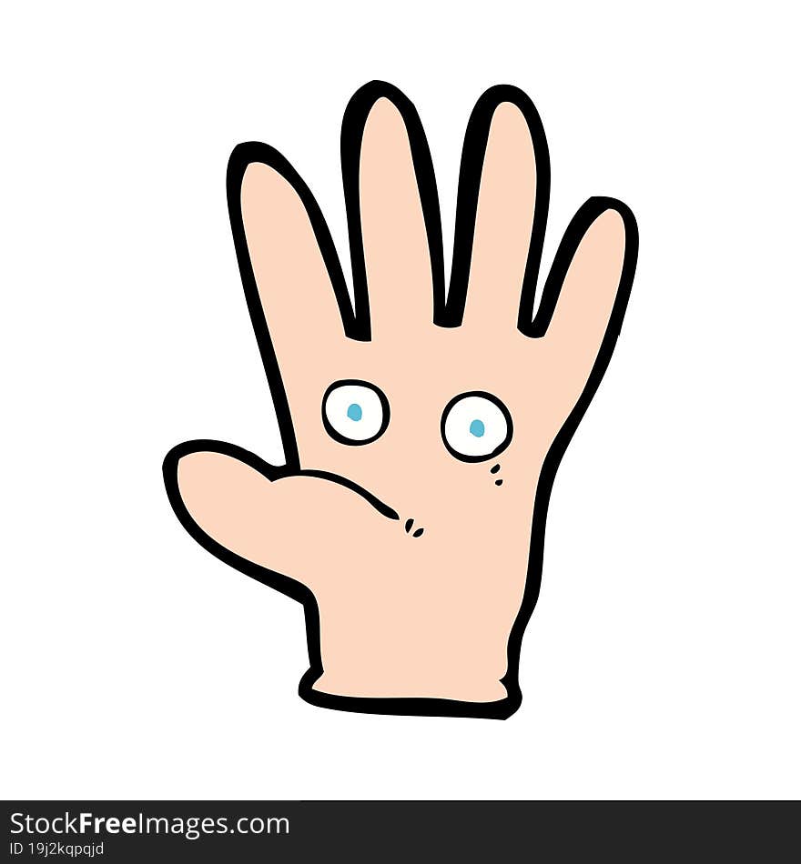 Cartoon Hand With Eyes