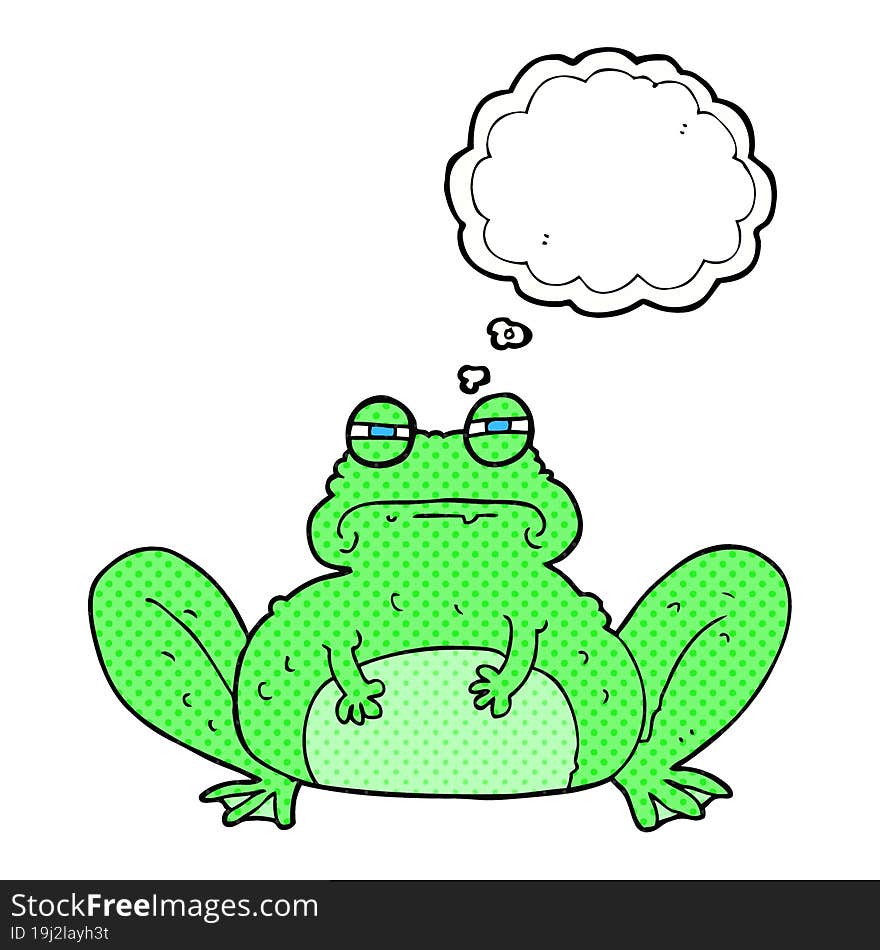 thought bubble cartoon frog