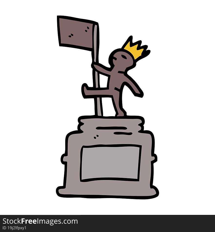 cartoon doodle monument statue