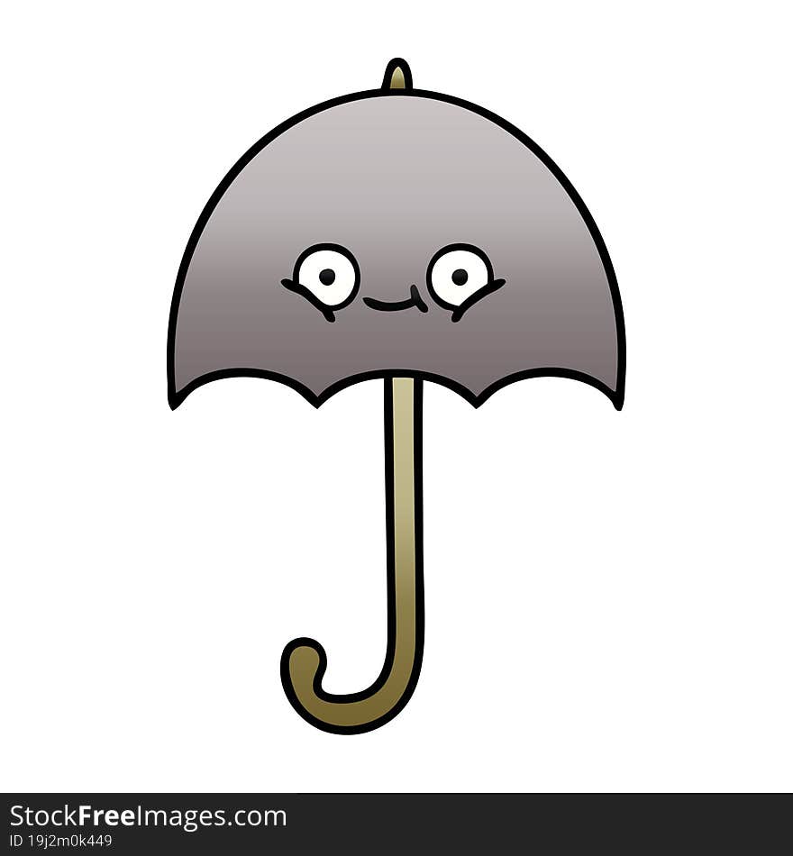 gradient shaded cartoon umbrella