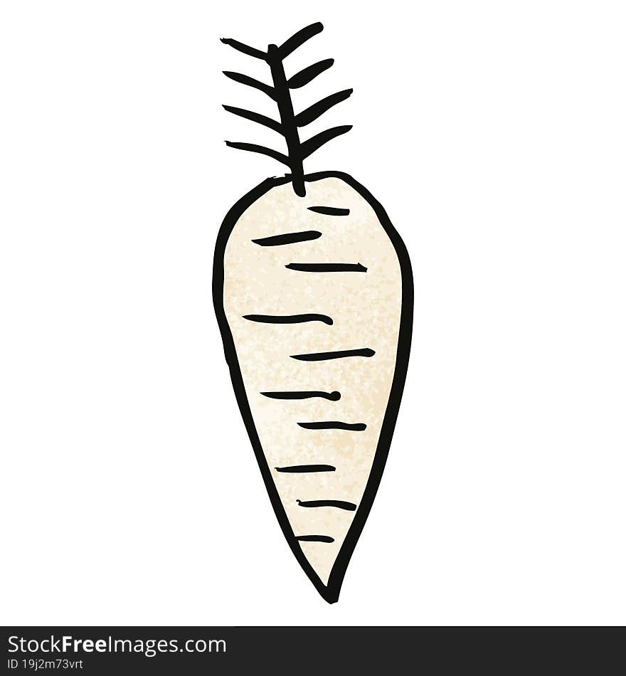 cartoon doodle root vegetable