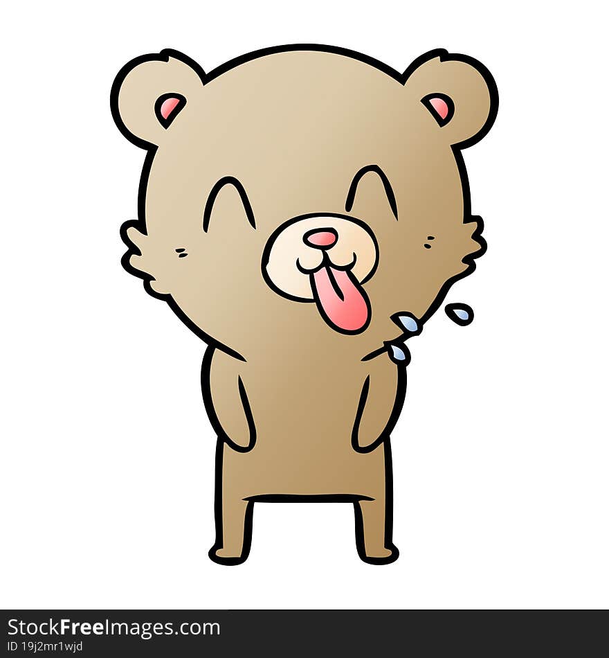 rude cartoon bear. rude cartoon bear