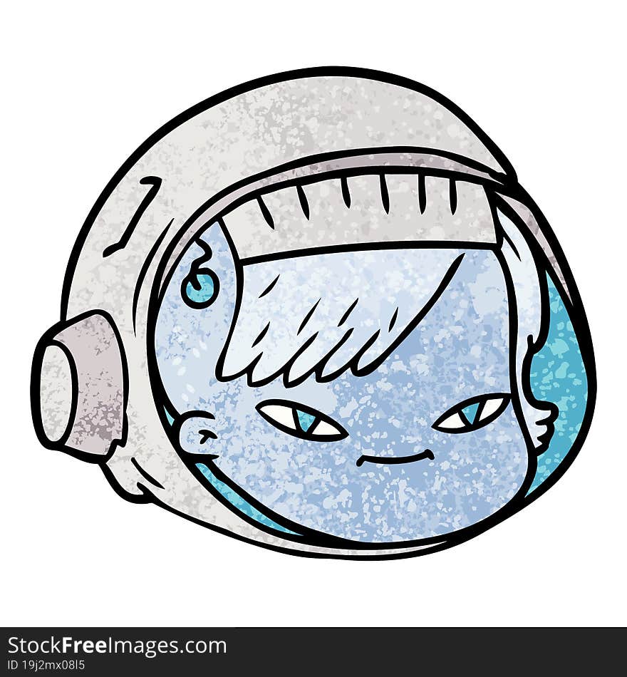 cartoon astronaut face. cartoon astronaut face