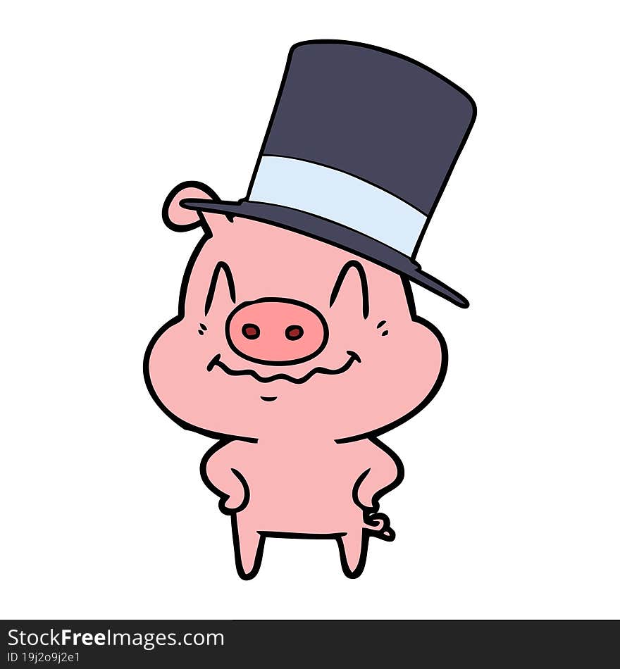 nervous cartoon rich pig. nervous cartoon rich pig