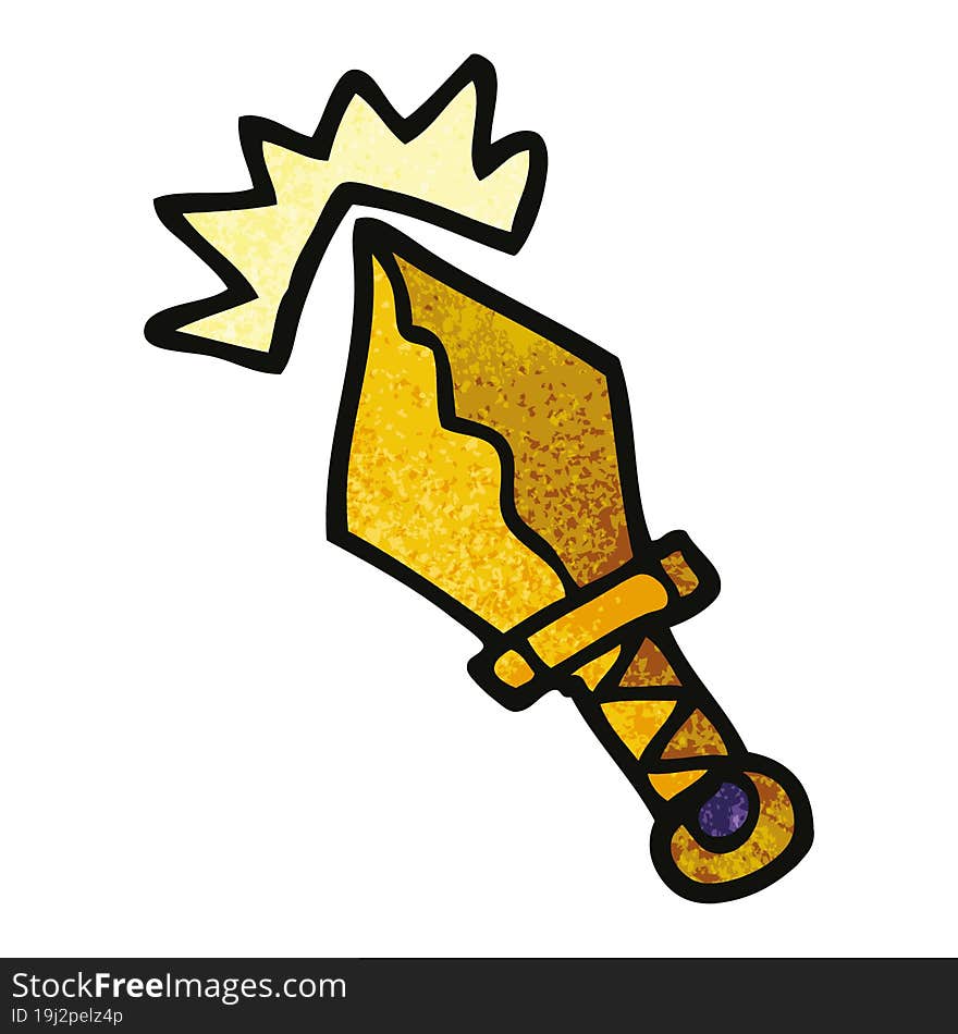 Cartoon Doodle Small Magical Dagger