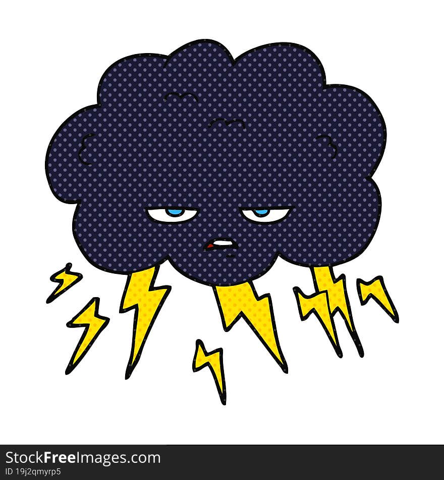 cartoon thundercloud