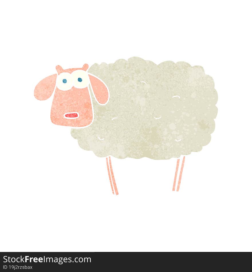 Retro Cartoon Sheep