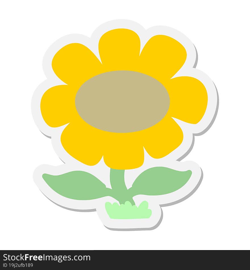 flower growing sticker