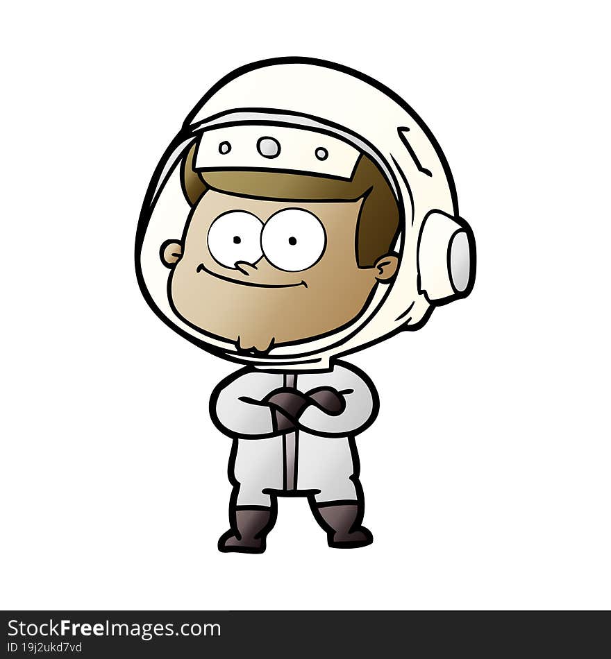 happy astronaut cartoon. happy astronaut cartoon