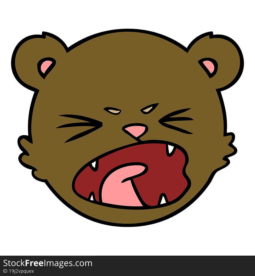 cute cartoon teddy bear face. cute cartoon teddy bear face