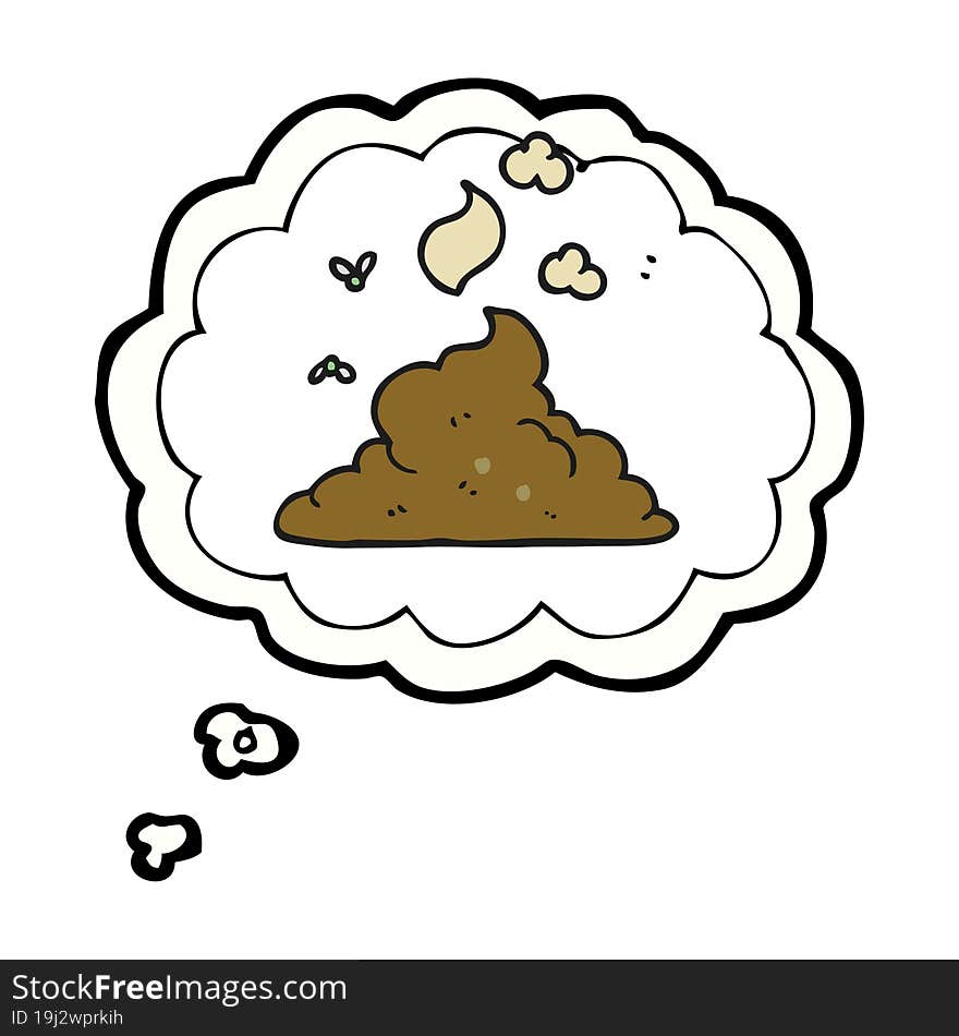 thought bubble cartoon steaming pile of poop