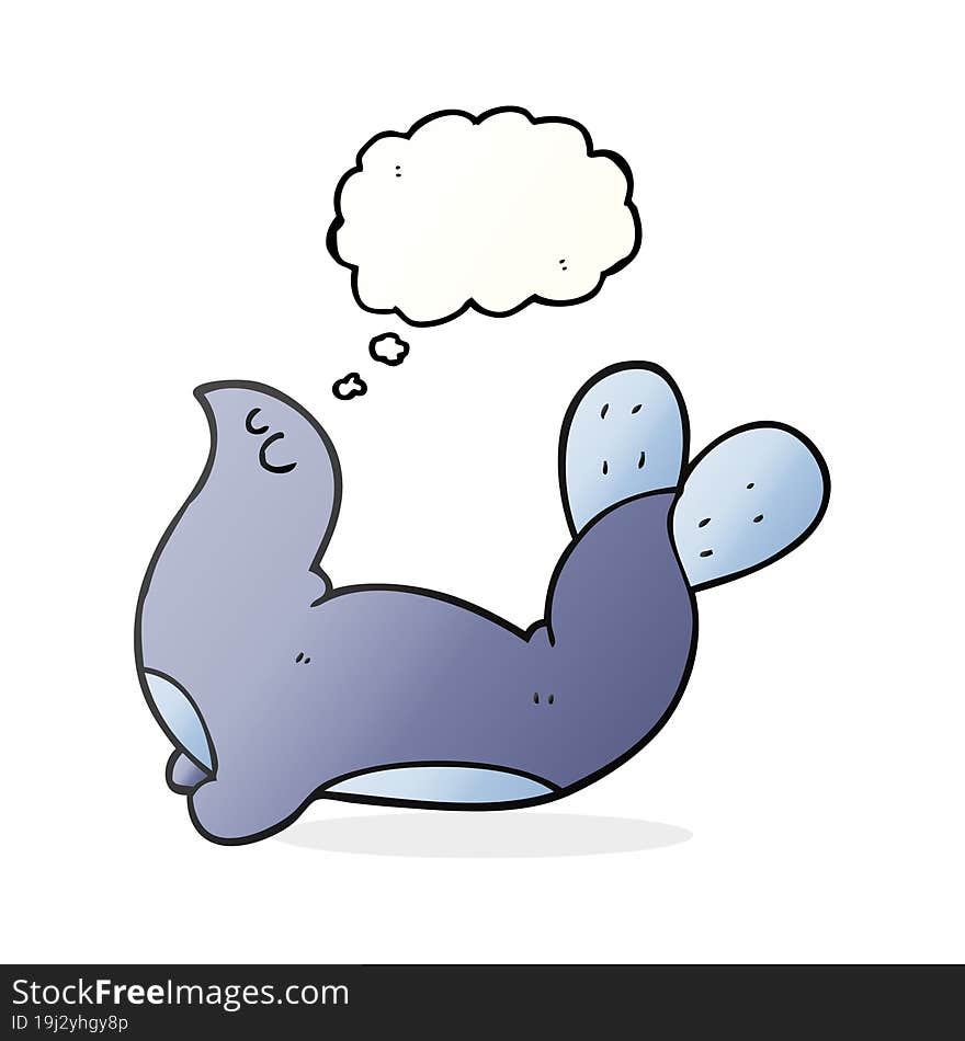 thought bubble cartoon seal