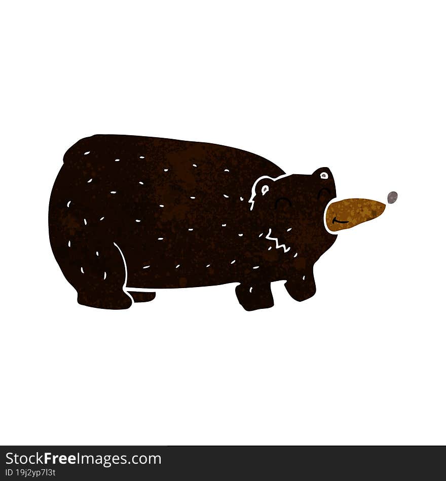 funny cartoon black bear