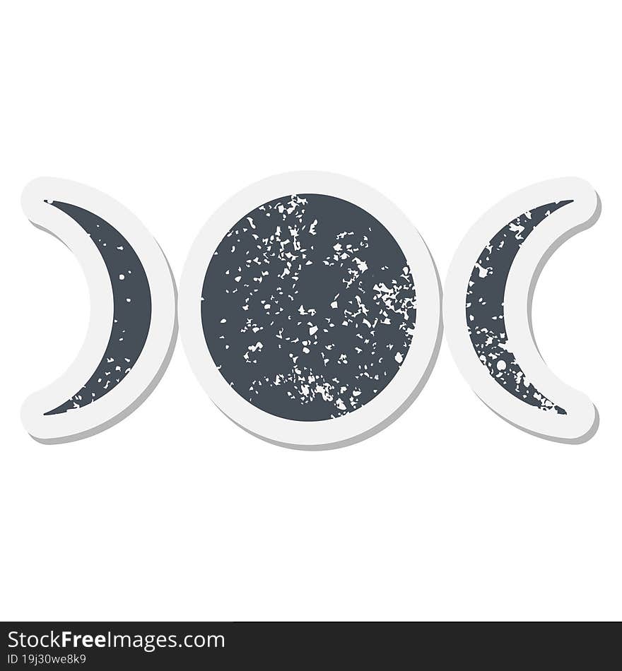 moon phase symbol grunge sticker