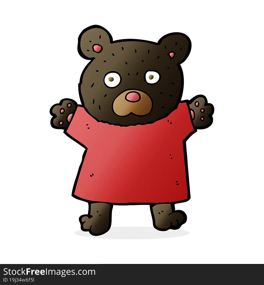 Cartoon Cute Black Bear