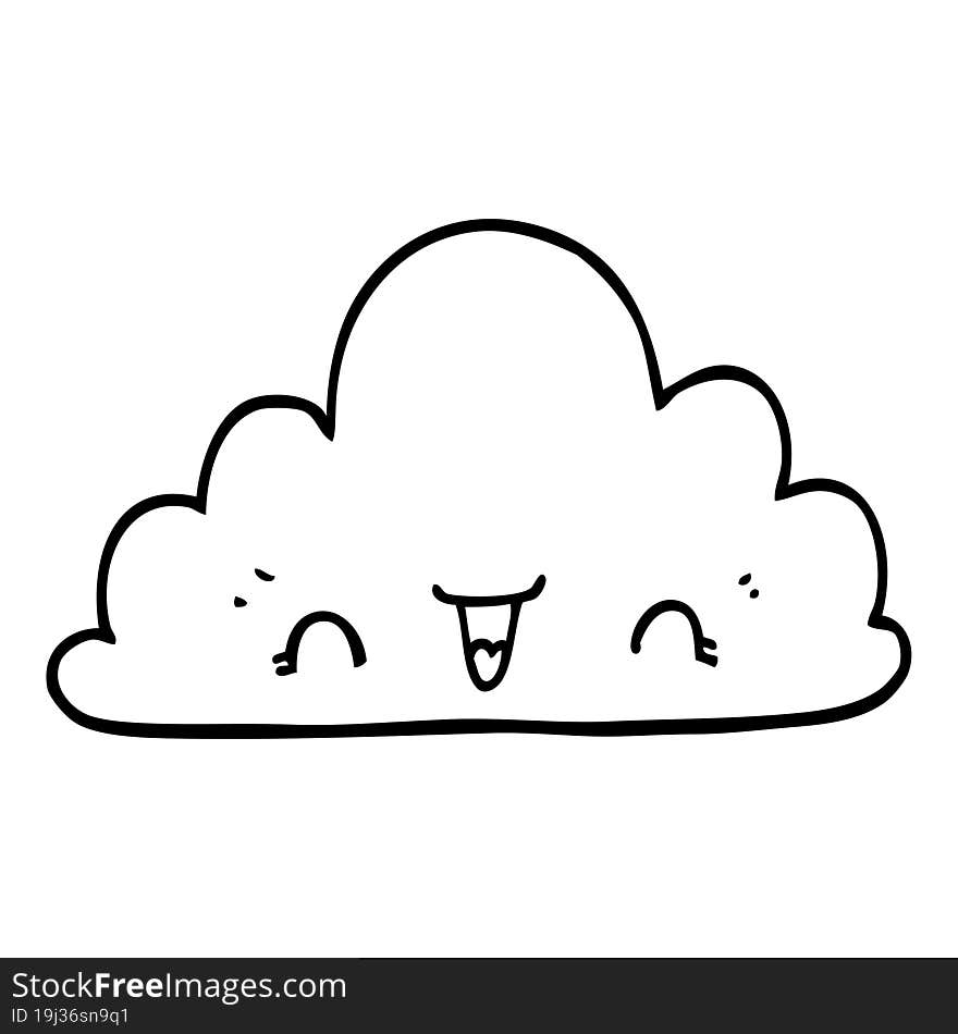 Cute Cartoon Cloud