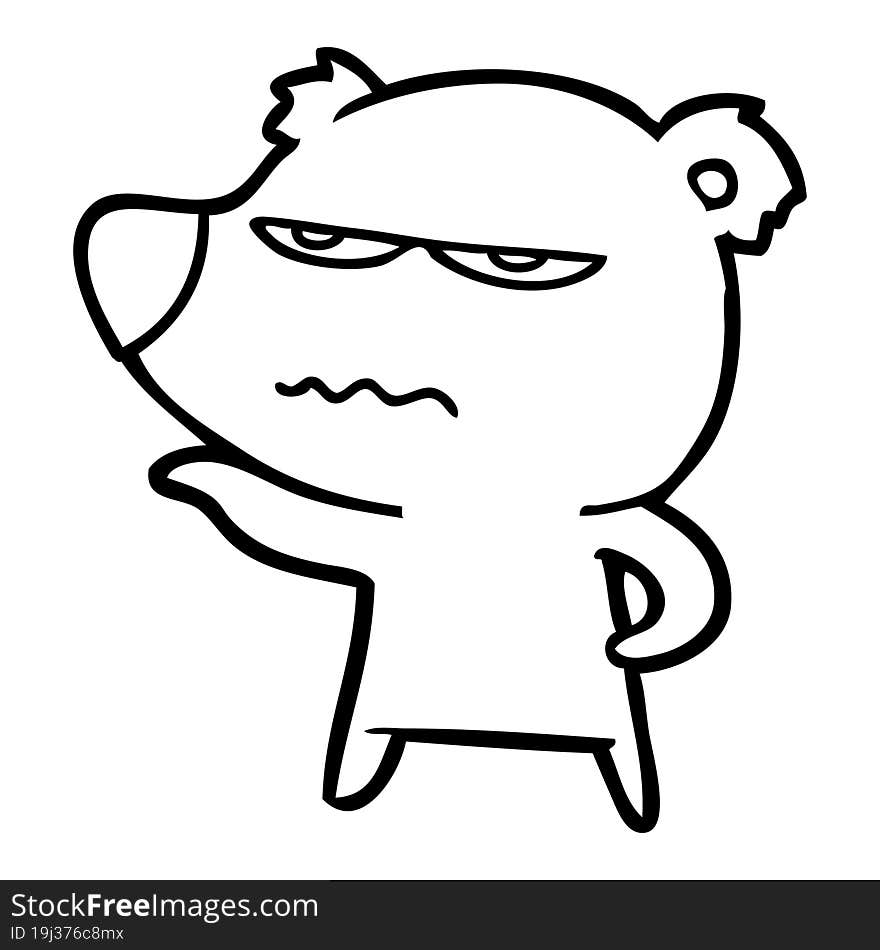 angry bear cartoon. angry bear cartoon