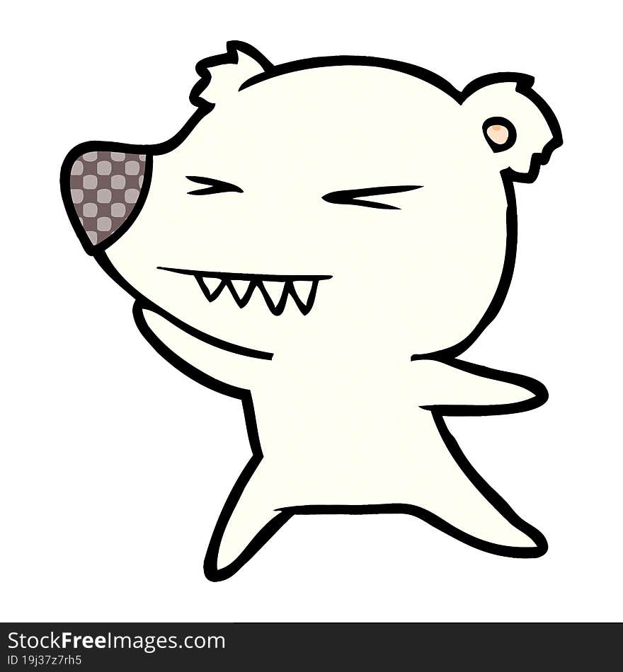 angry polar bear cartoon. angry polar bear cartoon