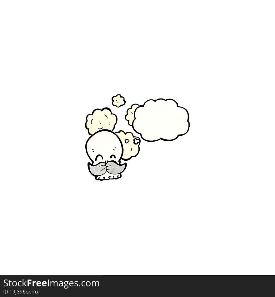 funny cartoon skull