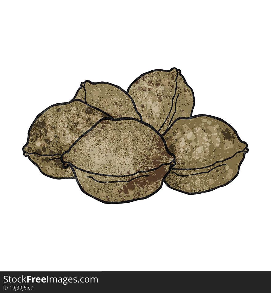 Texture Cartoon Walnuts