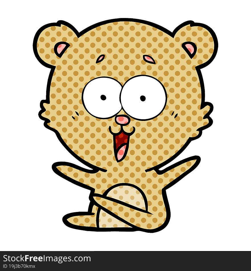 laughing teddy  bear cartoon. laughing teddy  bear cartoon