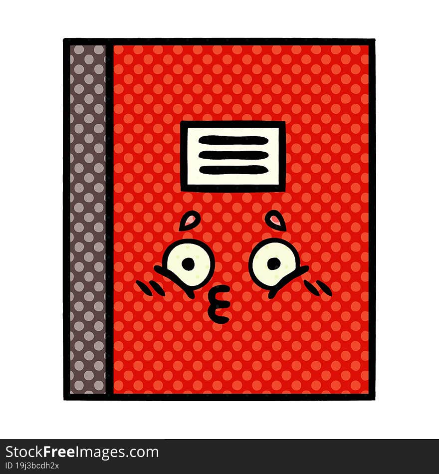 comic book style cartoon notebook