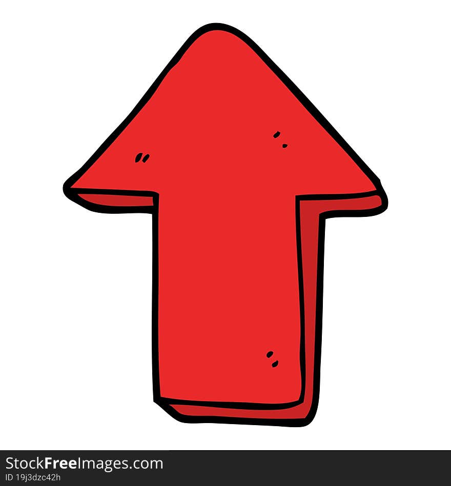 cartoon pointing arrow