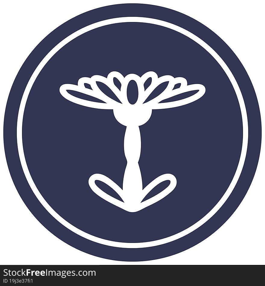 Blooming Flower Circular Icon