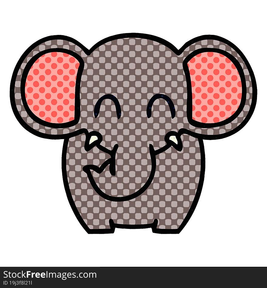 quirky comic book style cartoon elephant