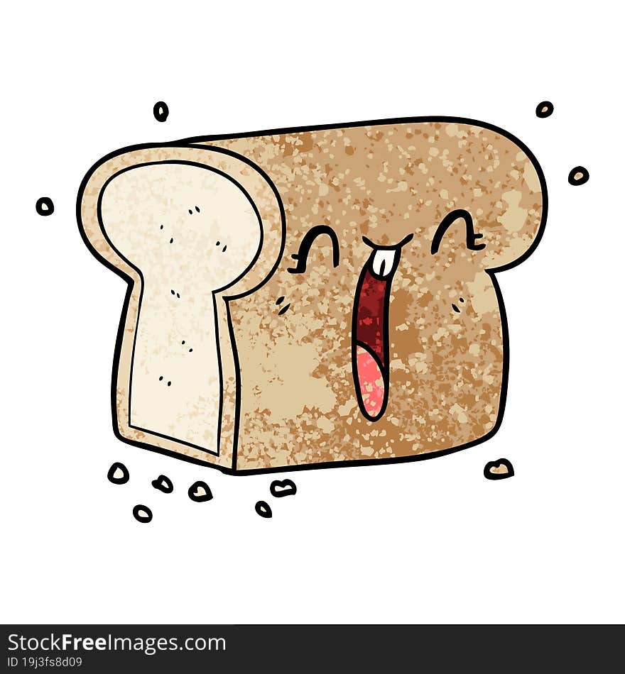 cartoon laughing loaf of bread. cartoon laughing loaf of bread